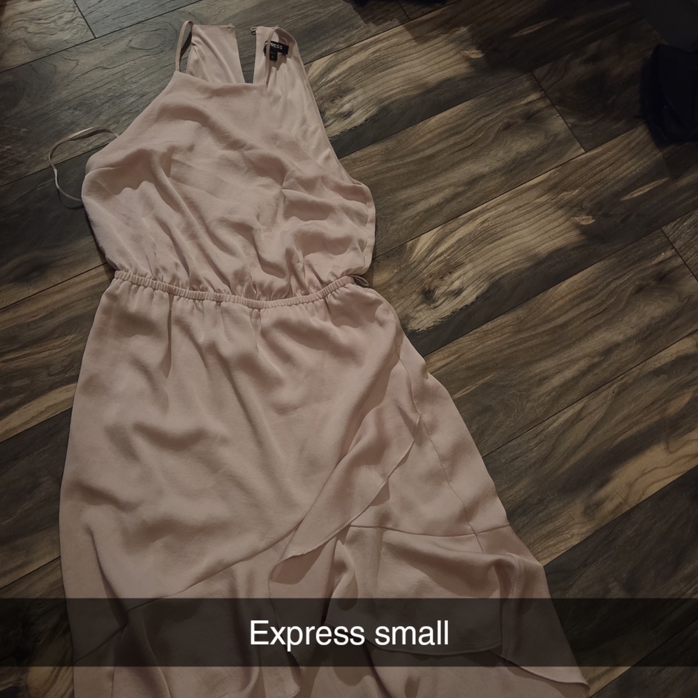 Express Women's Blush Backless Dress